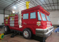 Zabawny wóz strażacki w domu Bounce, nadmuchiwany bramkarz dla dzieci w przedszkolu