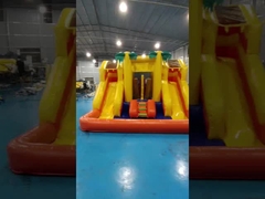 PVC 4x4x3m Puchane kombiny Mały domek dla dzieci Zamek ze zjeżdżalnią