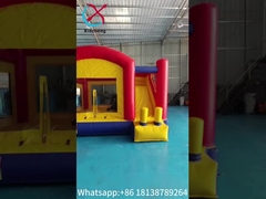 Dźwigniający domek z suchem ślizgaczem Zabawny zamek napełniający się Płynna trampolina dla dzieci