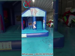 Gorąca sprzedaż komercyjny nafalowany dom z slajdami The Frozen Princess Cartoon Inflatable Combo
