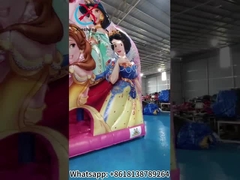 Nowy projekt drukowanie cyfrowe powietrzne Odbiór dom z slajdami Disney Princess podmuchane skakanie