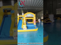 Komercyjny ognioodporny puchany kombo SpongeBob SquarePants Odbiór dom z zjeżdżalniami
