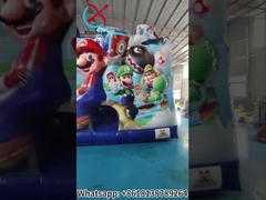 Komercyjny ognioodporny puchany kombo SpongeBob SquarePants Odbiór dom ze zjeżdżalniami Puchany