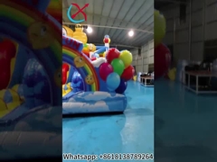 Wysokiej jakości ognioodporne wyskakujące zjeżdżalniki Smile Emoji Wyskakujący dom z zjeżdżalnikiem