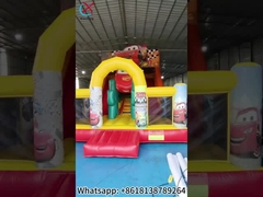 Wzmocnione zjeżdżalnie Samochody Wzmocnione suche podwójne zjeżdżalnie Zamek