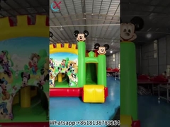 Zastosowany Zielony Mickey Minnie Cute Anime Tematyczne Dzieci Skakanie Zamek