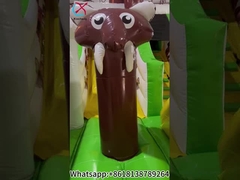Wydmuchiwany miasto Wydmuchiwany wyskakujący zamek ze zjeżdżalnią