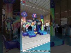 Garden Bouncy Castle Lilo & Stitch Bounce House z zjeżdżalnią na sprzedaż
