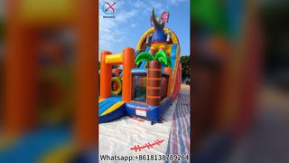 Zabawna przeszkoda ze zjeżdżalnią typu Elephant Bounce House