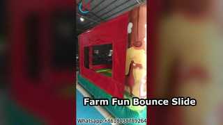 Farm Bounce House Slide Combo Zabawna wypożyczalnia