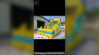Dmuchana zjeżdżalnia Minion dla wypożyczalni imprez dla dzieci
