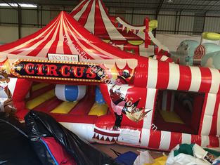 Duże nadmuchiwane zabawne miasto śliczny klaun cyrkowy skaczący dom dla malucha