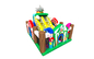 Ognioodporne nadmuchiwane zabawne miasto / nadmuchiwany dmuchany zamek klauna z ogrodzeniem z materiału PVC