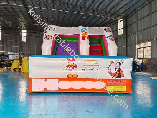 Tarpaulin 4x3m Komercyjny Nadmuchowy Slizgi Wodne Nadmuchowy Zamek Odbiórny Drukowanie jedwabiu