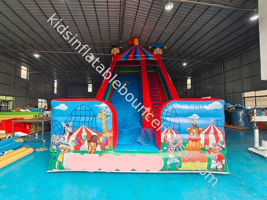 Klown tematyczny 9x4m komercyjny podmuchany zjeżdżalnik wodny 1000D dom z zjeżdżalnikiem