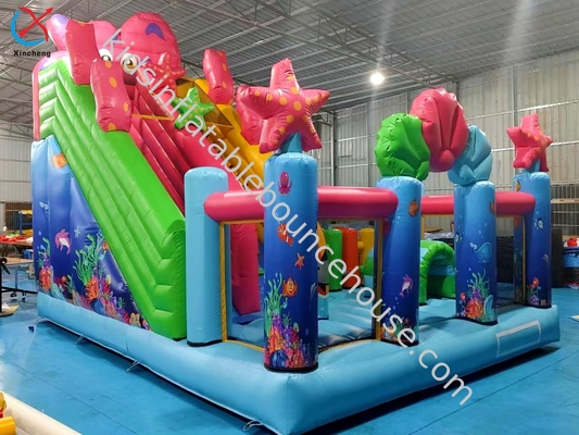 Dostawca Płynny Ocean Skakanie Dom z Slide Combo Płynny Caslte dla dzieci