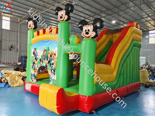 Zastosowany Zielony Mickey Minnie Cute Anime Tematyczne Dzieci Skakanie Zamek