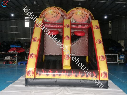 Komercyjne gry nadmuchowe Koszykówka Criss Cross Toss Game Podwójne strzały