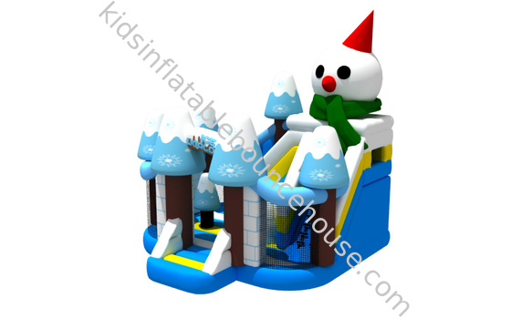 Nadmuchiwane kombinacje świąteczny nadmuchiwany dom do skoków Snowman Castle Bouncer Toys Iceword